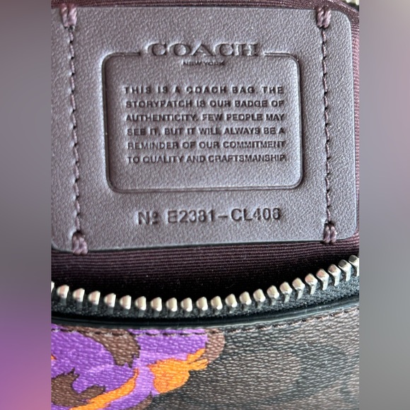 COACH Charlotte Signature C Rose Print Coated Canvas 2-Way Shoulder/Cros… - Picture 6 of 8